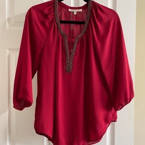 Dark Red Pullover Blouse from Black Rain